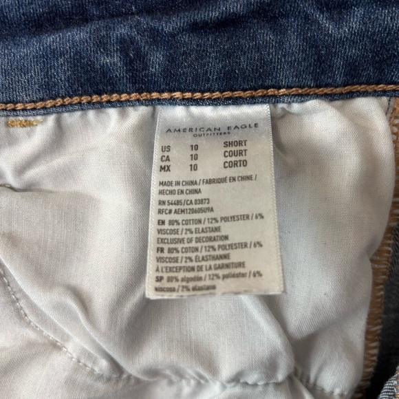American Eagle Next Level Stretch Distressed Jegging Super Hi-Rise 10 Short - Picture 8 of 8